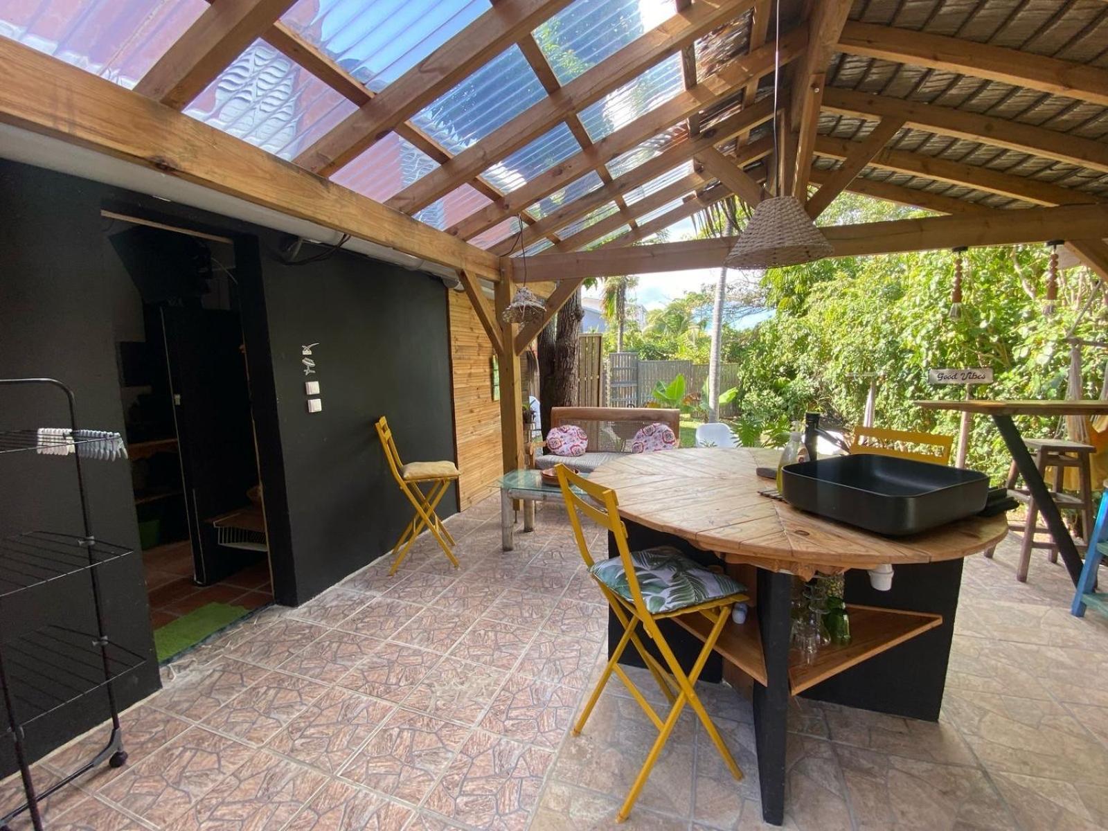 Ti Bwa Carbet Cosy Semi-Exterieur Avec Toit Terrasse Villa Sainte-Anne  Ngoại thất bức ảnh