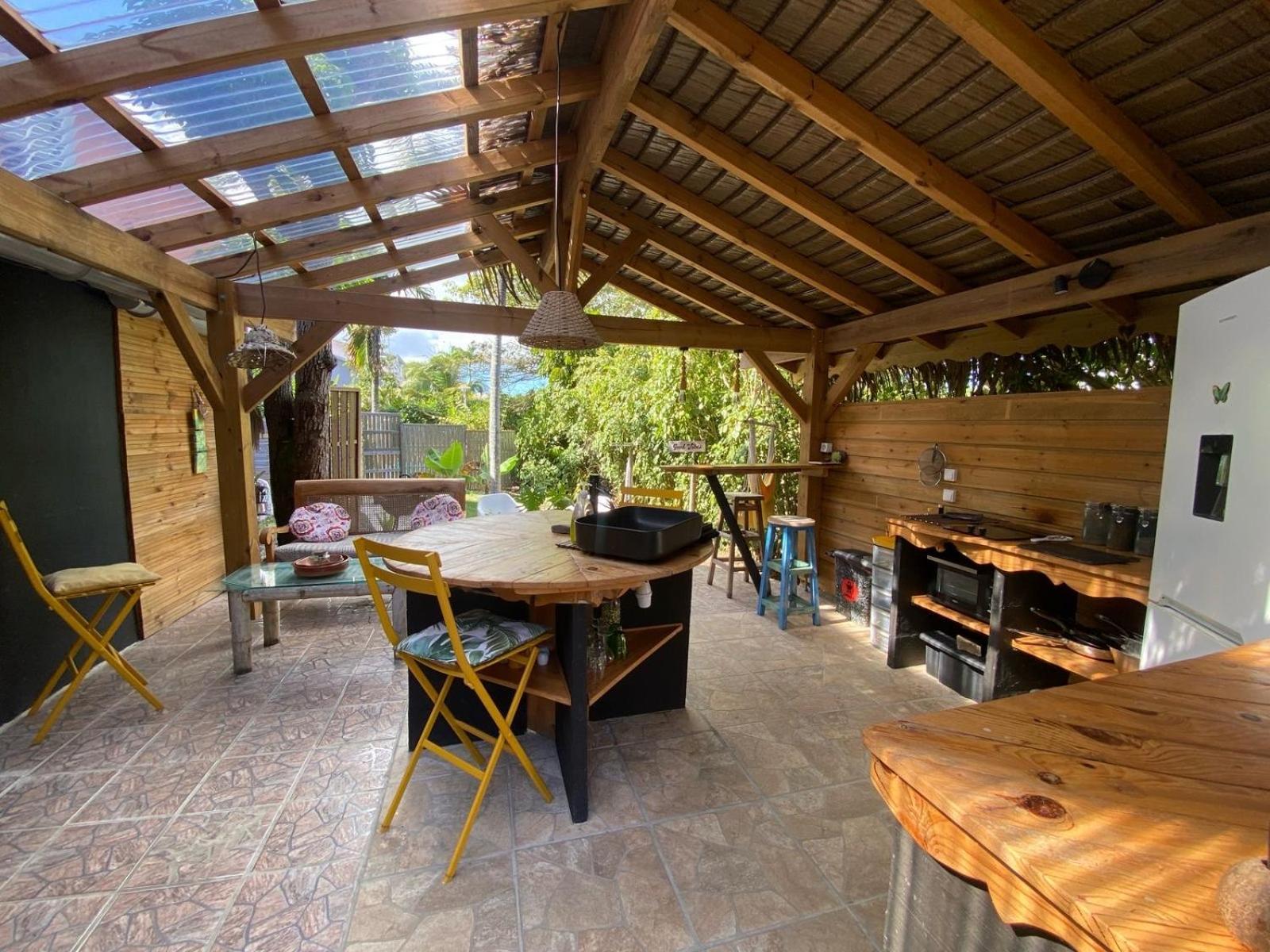 Ti Bwa Carbet Cosy Semi-Exterieur Avec Toit Terrasse Villa Sainte-Anne  Ngoại thất bức ảnh
